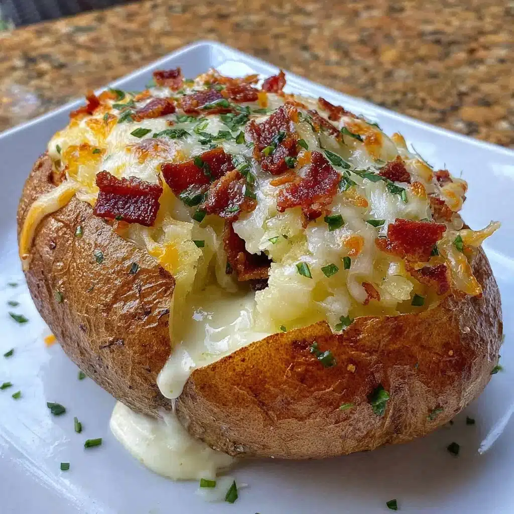 Air fryer baked potato with a crispy skin and fluffy interior