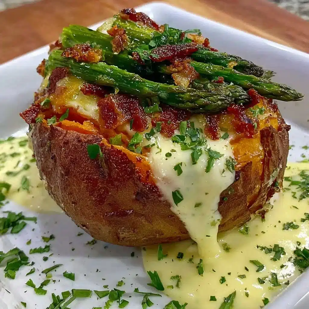 Air Fryer Baked Sweet Potato served with a drizzle of olive oil and herbs