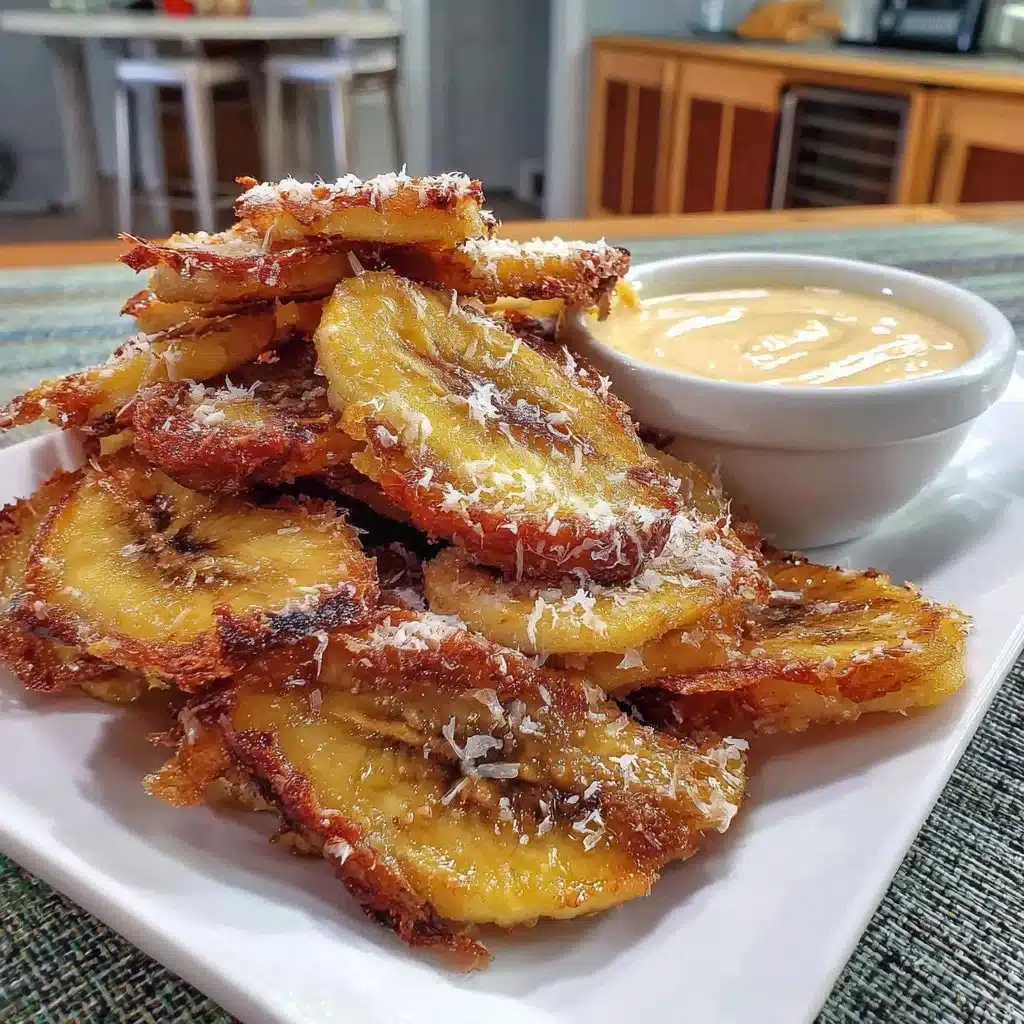 Crispy air fryer banana chips served in a bowl for healthy snacking