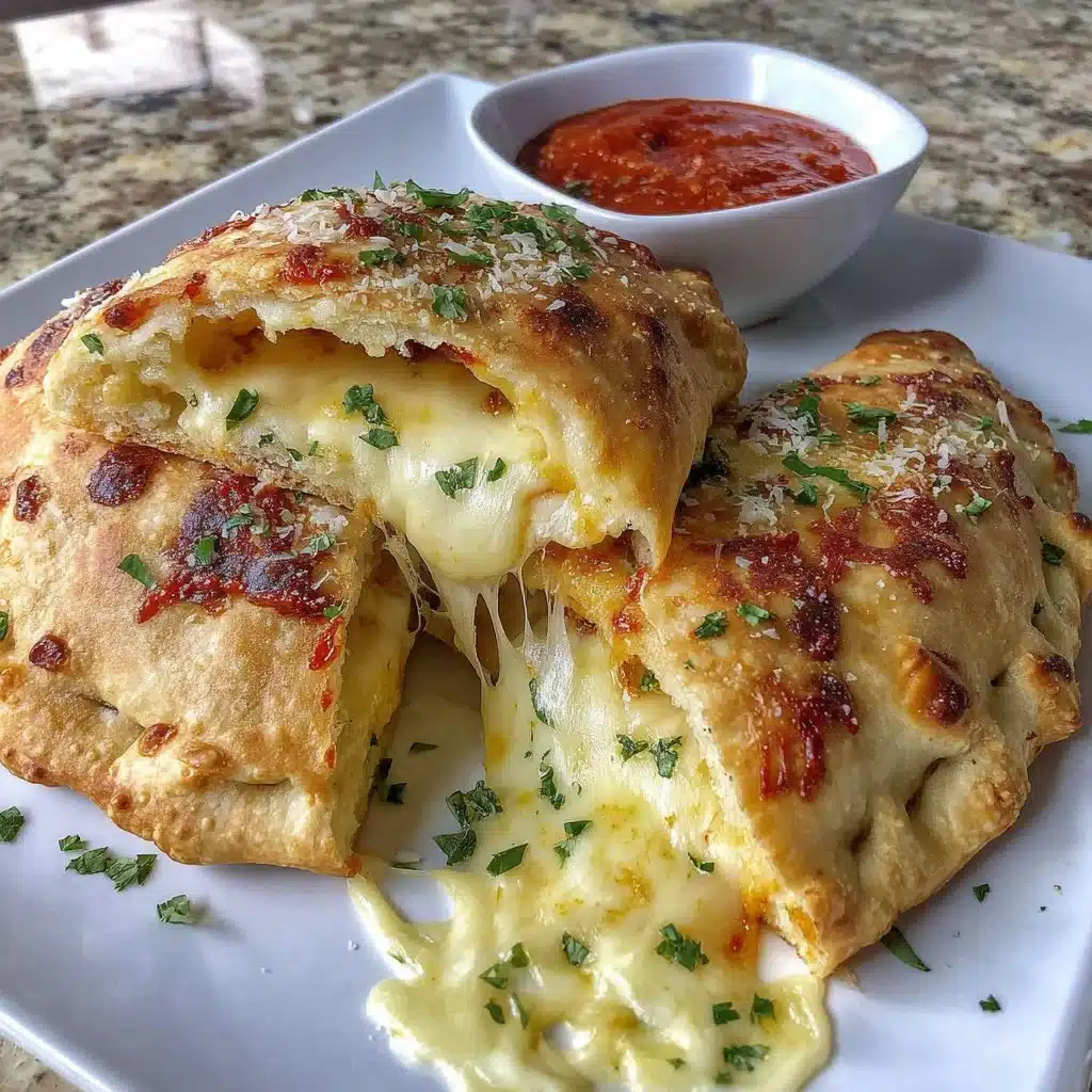 Homemade air fryer calzones filled with cheese and pepperoni