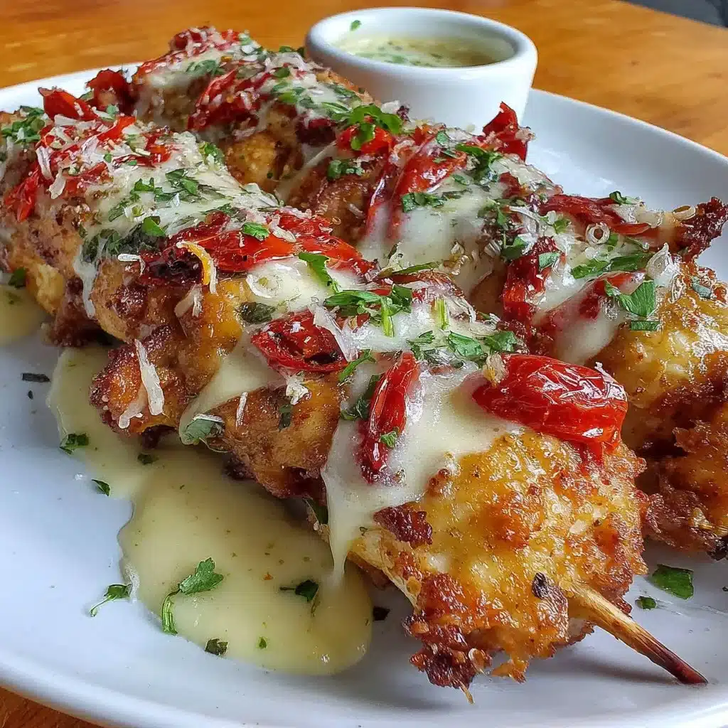 Delicious homemade air fryer chicken kebabs served on a platter