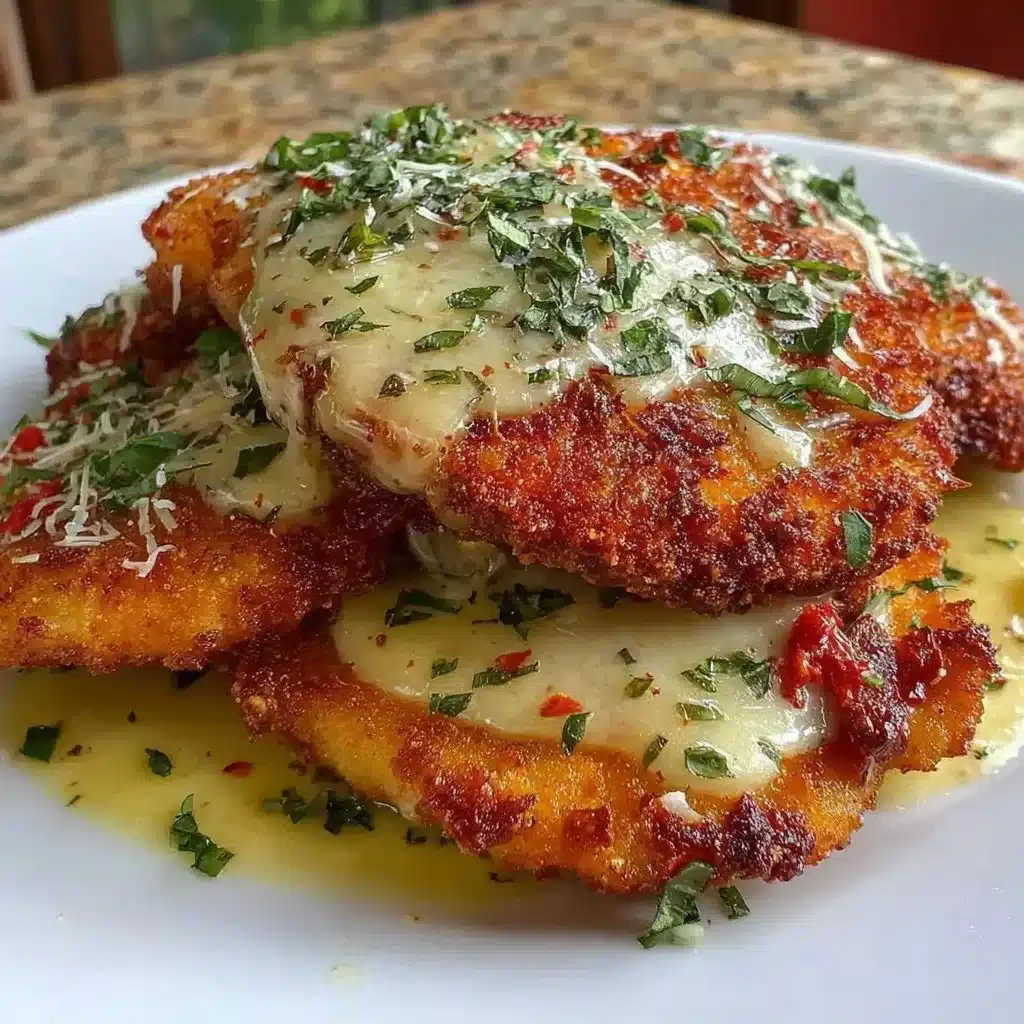 Crispy Air Fryer Chicken Schnitzel served with lemon and herbs