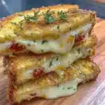 Delicious Air Fryer Grilled Cheese sandwich with golden crust and melted cheese.