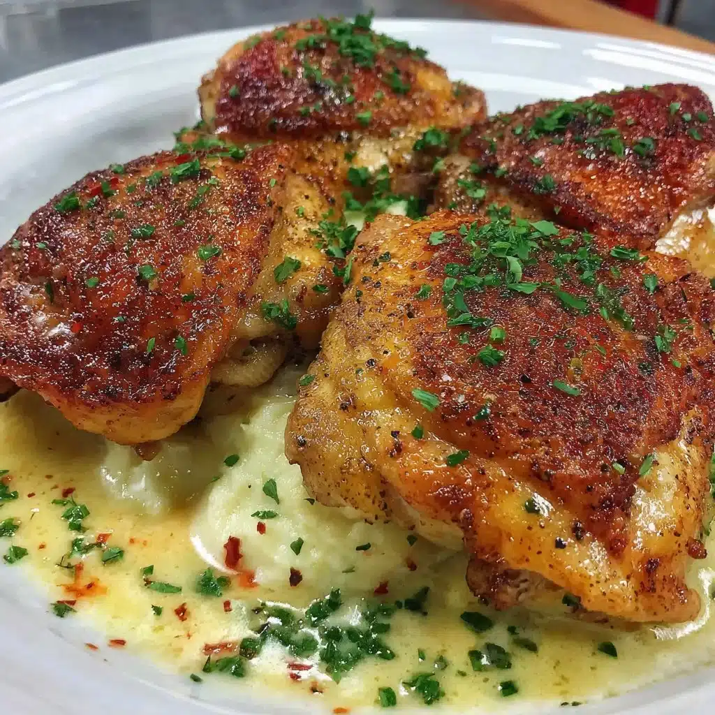 Delicious Air Fryer seasoned chicken served on a plate with fresh herbs.