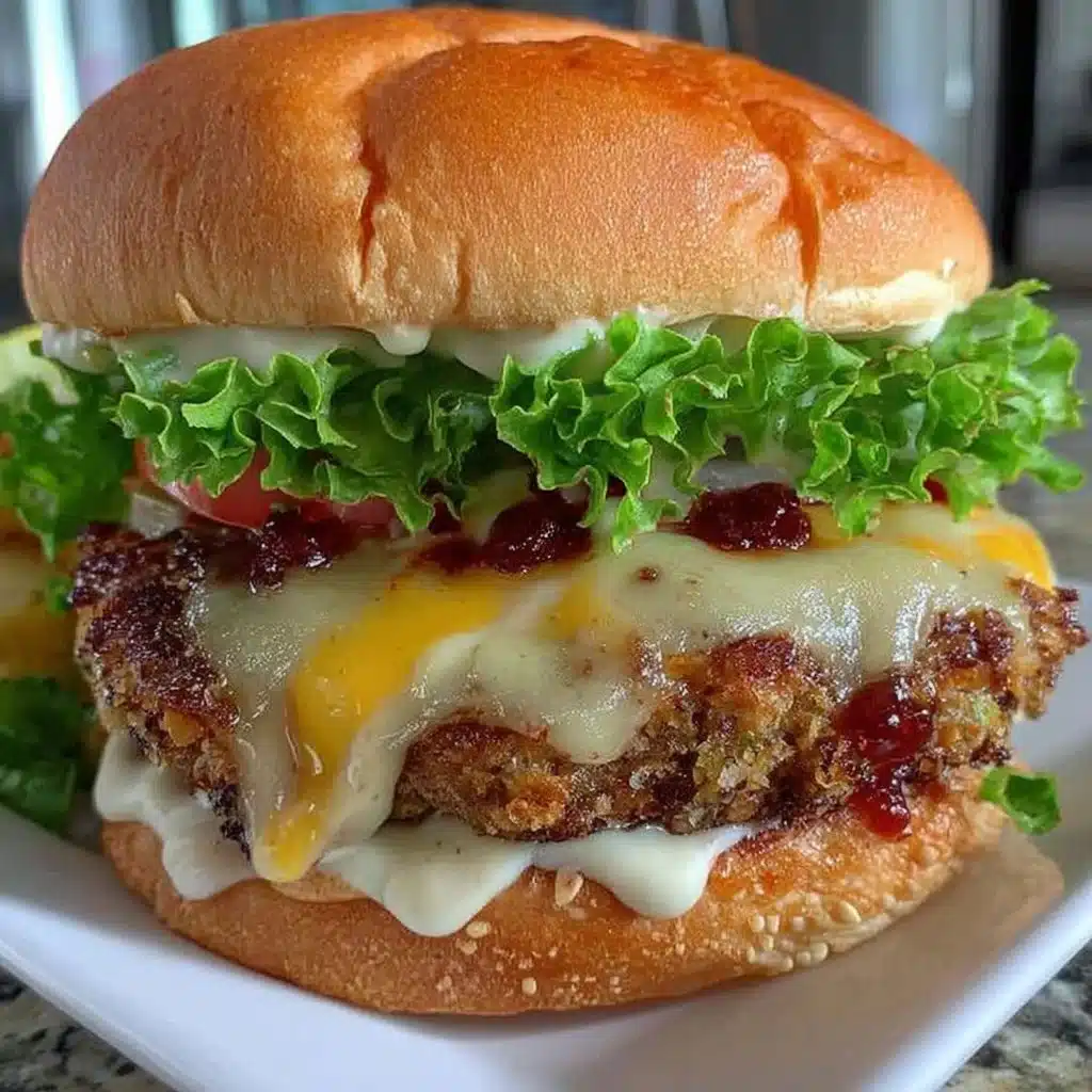 Air fryer veggie burger served on a plate with fresh vegetables