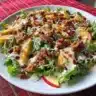 Fresh Apple Walnut Salad with mixed greens and vinaigrette dressing