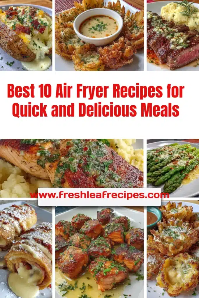 Delicious air fryer recipes for quick meals and easy cooking.