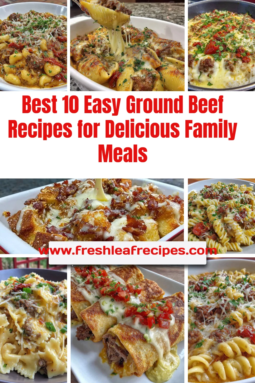 A collection of easy ground beef recipes for family meals.