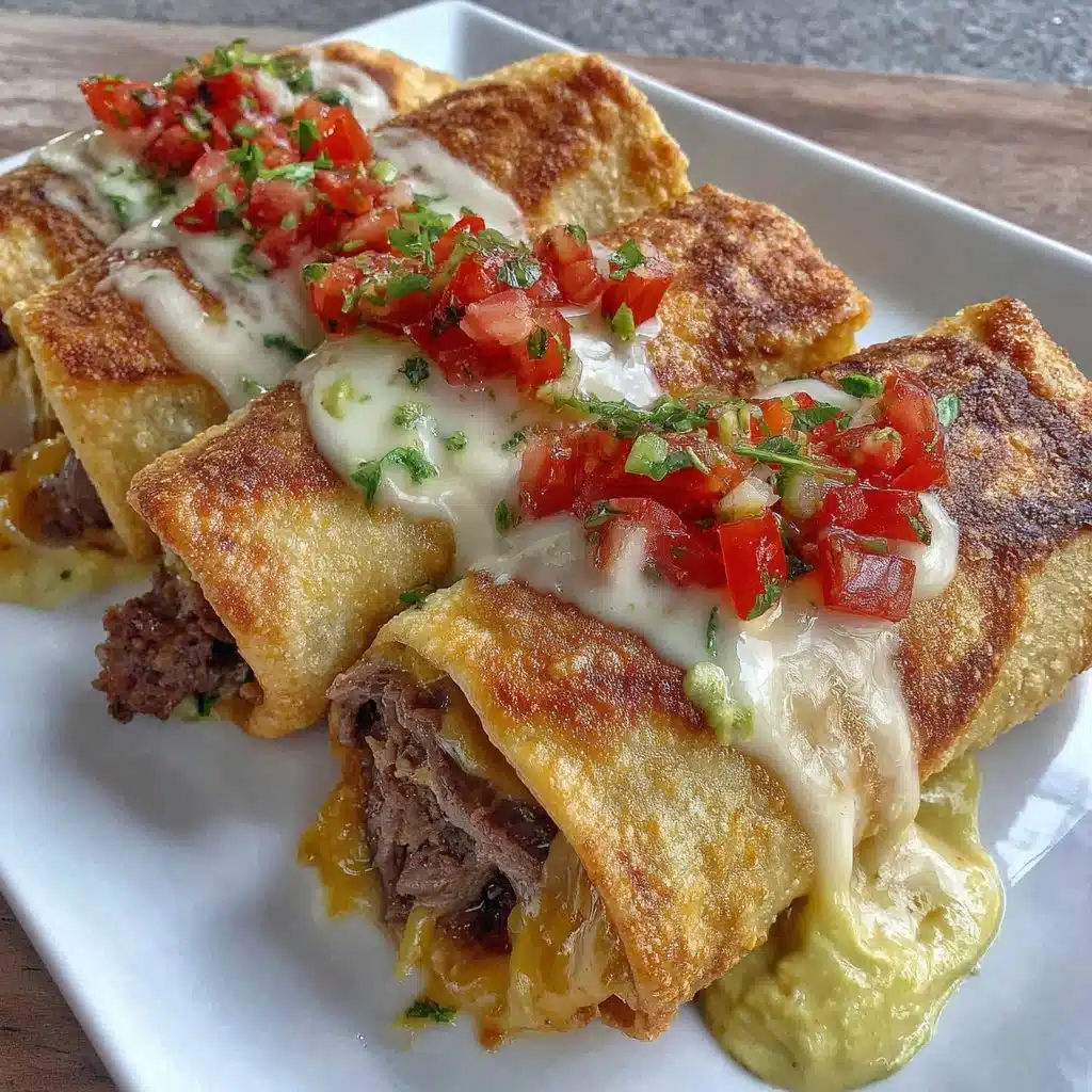 Beef and Cheese Chimichangas