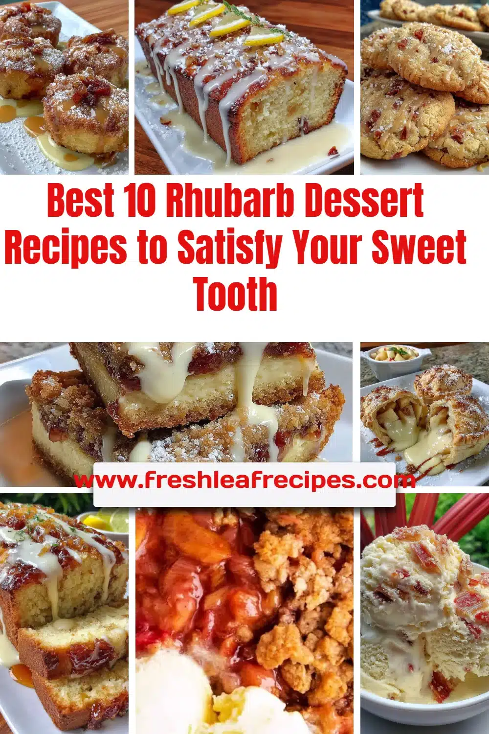 Delicious rhubarb dessert recipes including pies and crumbles
