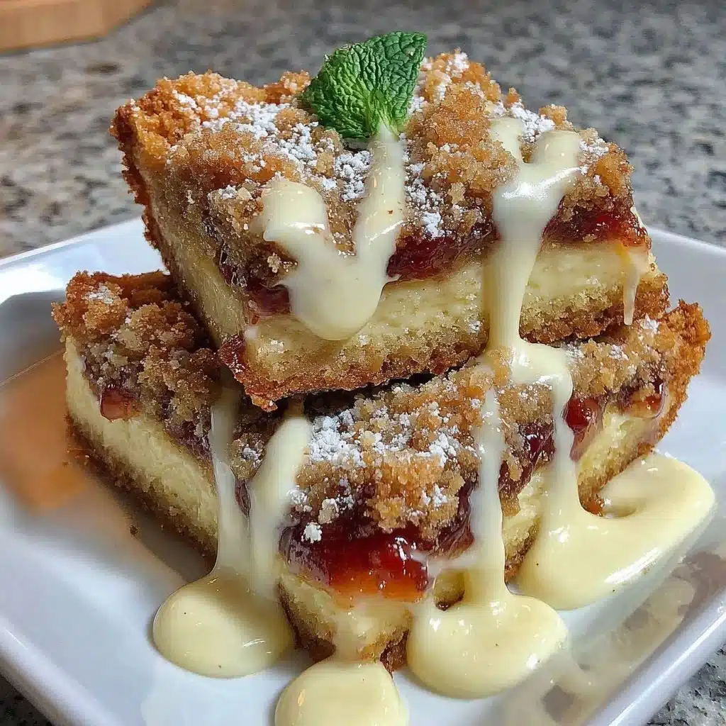 Rhubarb Bars with Cream Cheese