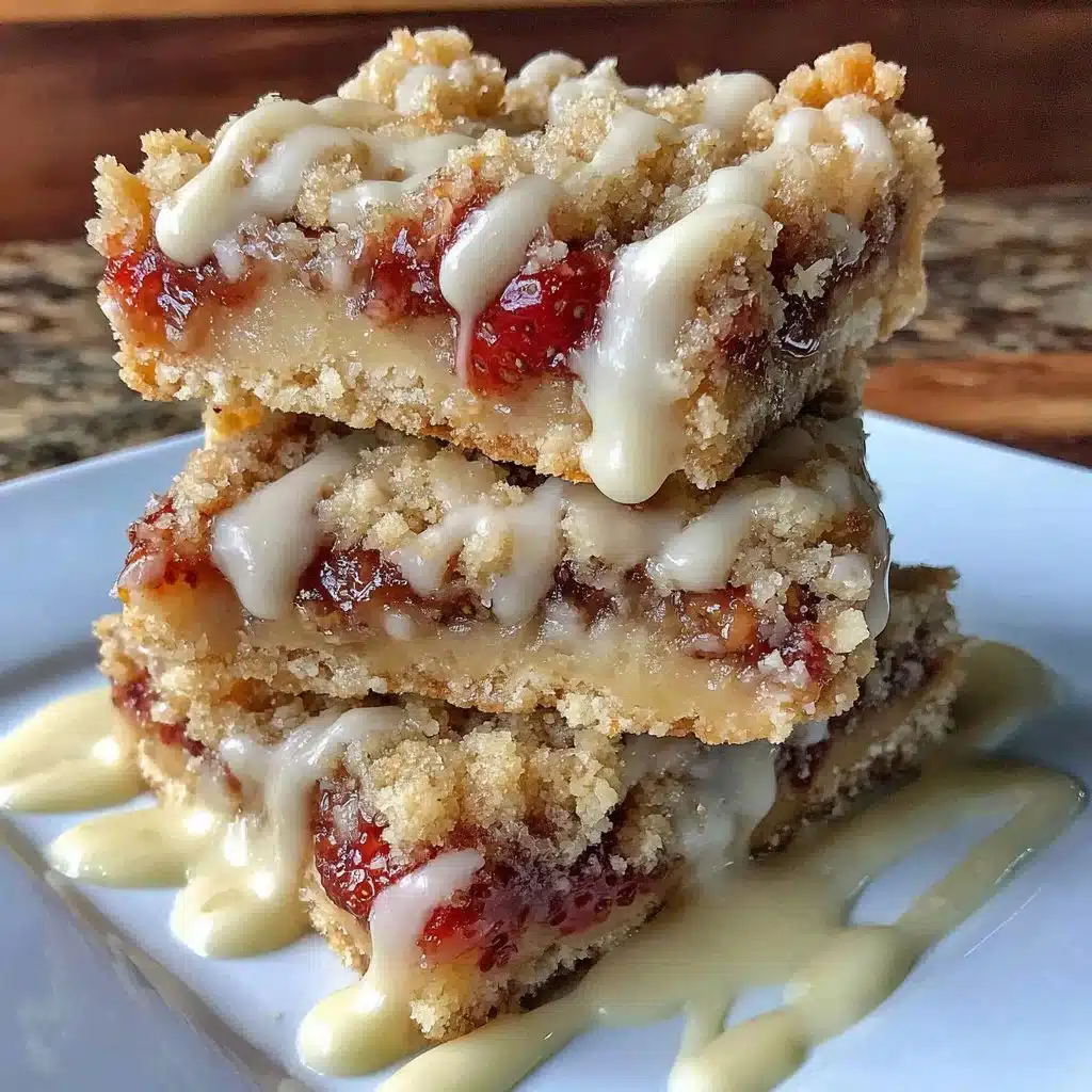 Strawberry Rhubarb Crumb Bars Recipe