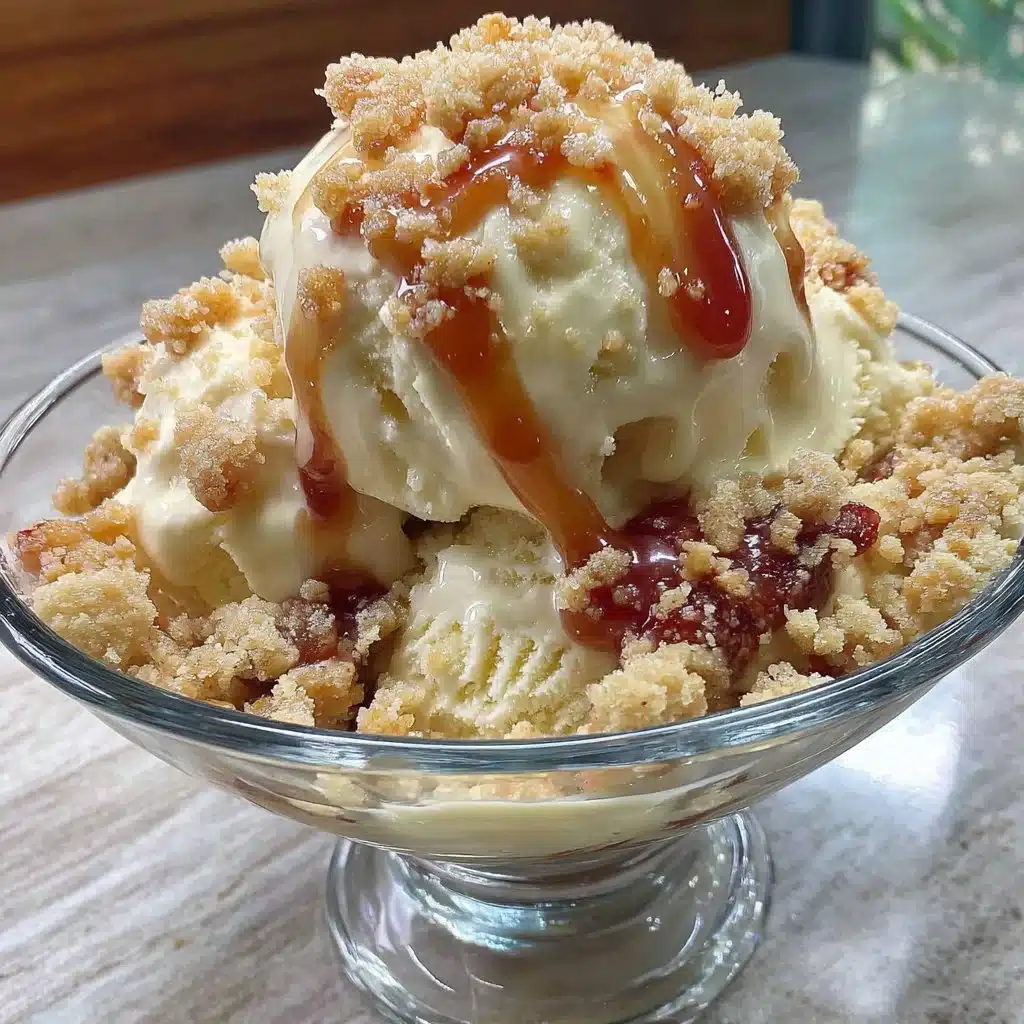 Rhubarb Crumble Ice Cream