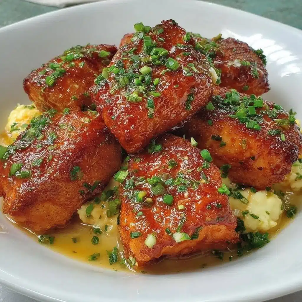 Air Fryer Honey Garlic Salmon Bites