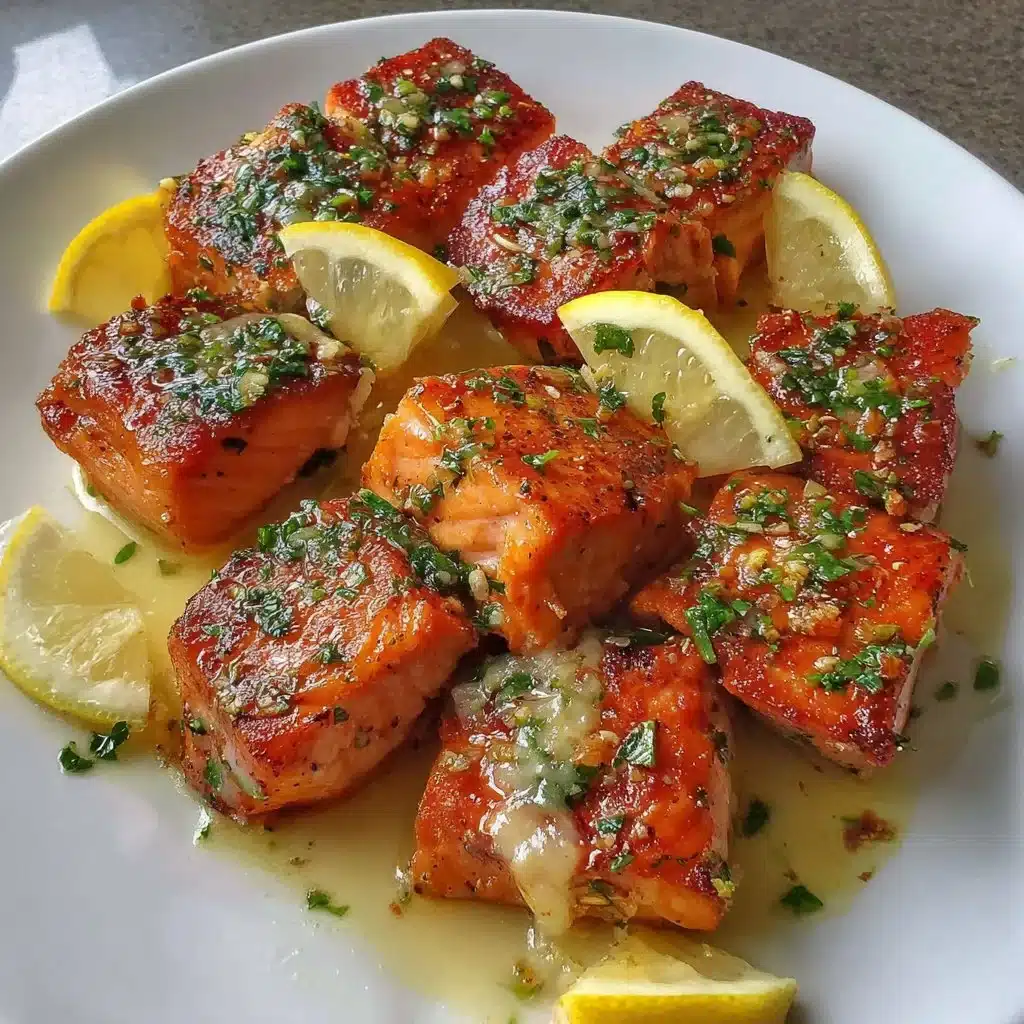 Air Fryer Salmon Bites with Lemon Garlic Butter