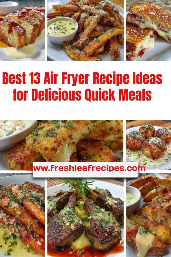 A plate of various dishes made from easy air fryer recipes.