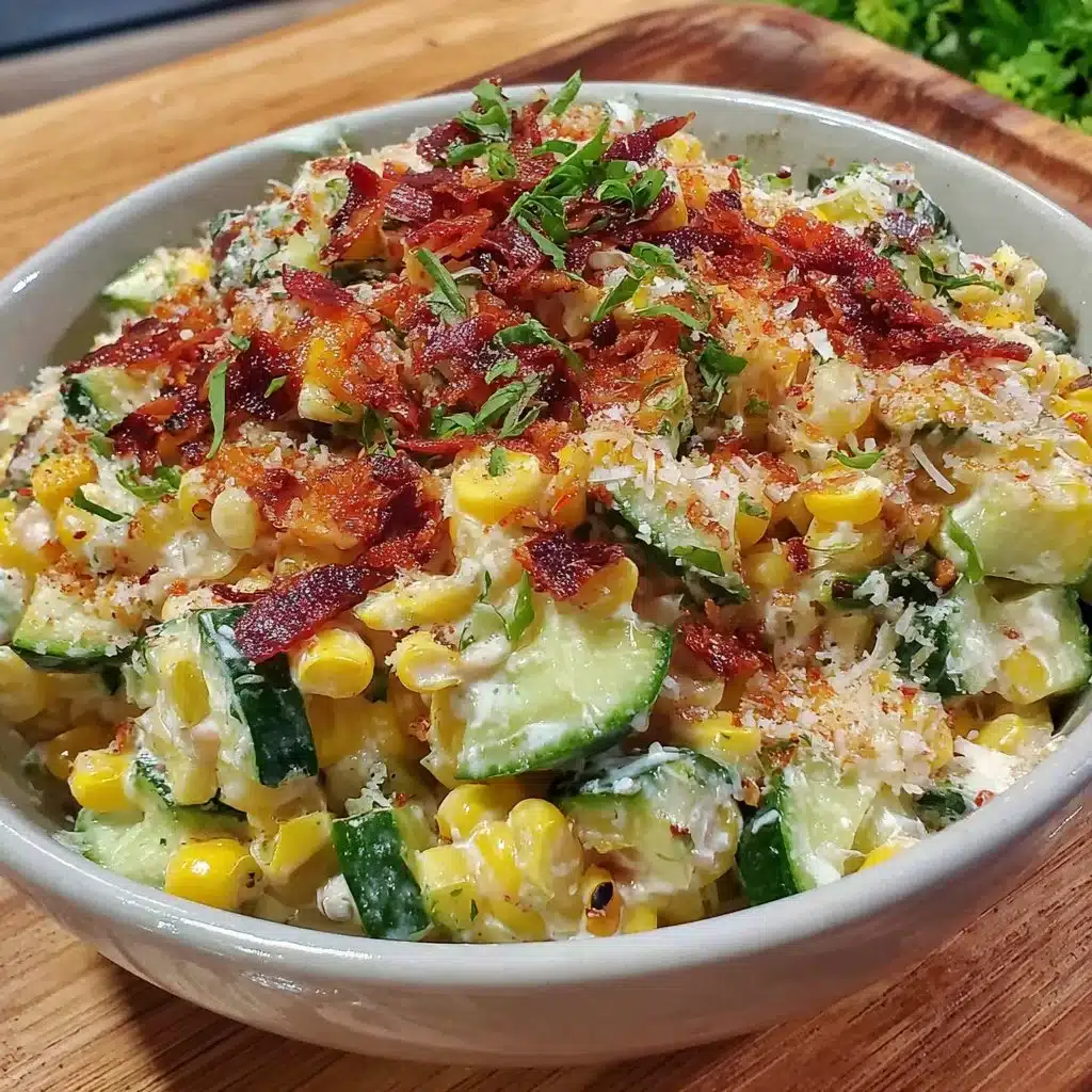 Street Corn Creamy Cucumber Salad