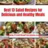 A colorful variety of healthy salad recipes showcasing fresh ingredients.