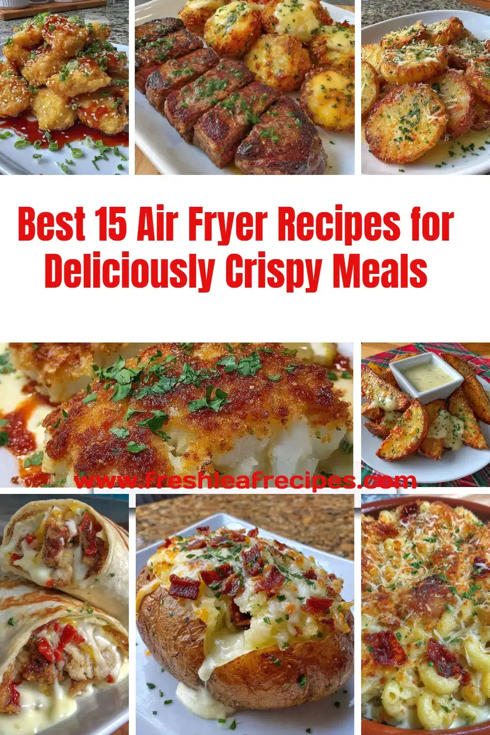 Delicious air fryer recipes for crispy meals, showcasing the best 15 dishes.