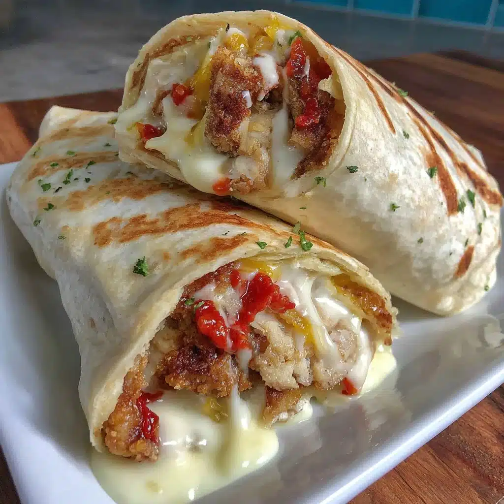 Air Fried Chicken and Mozzarella Wrap