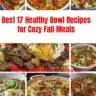 Healthy bowl recipes for cozy fall meals featuring seasonal ingredients.