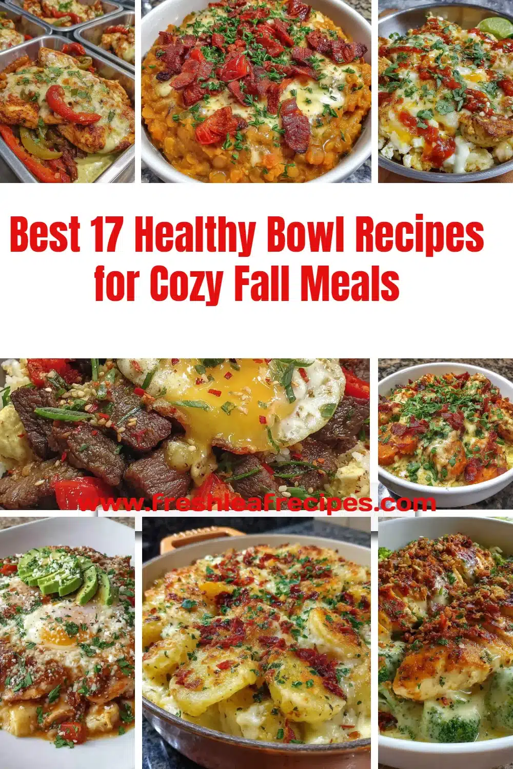 Healthy bowl recipes for cozy fall meals featuring seasonal ingredients.