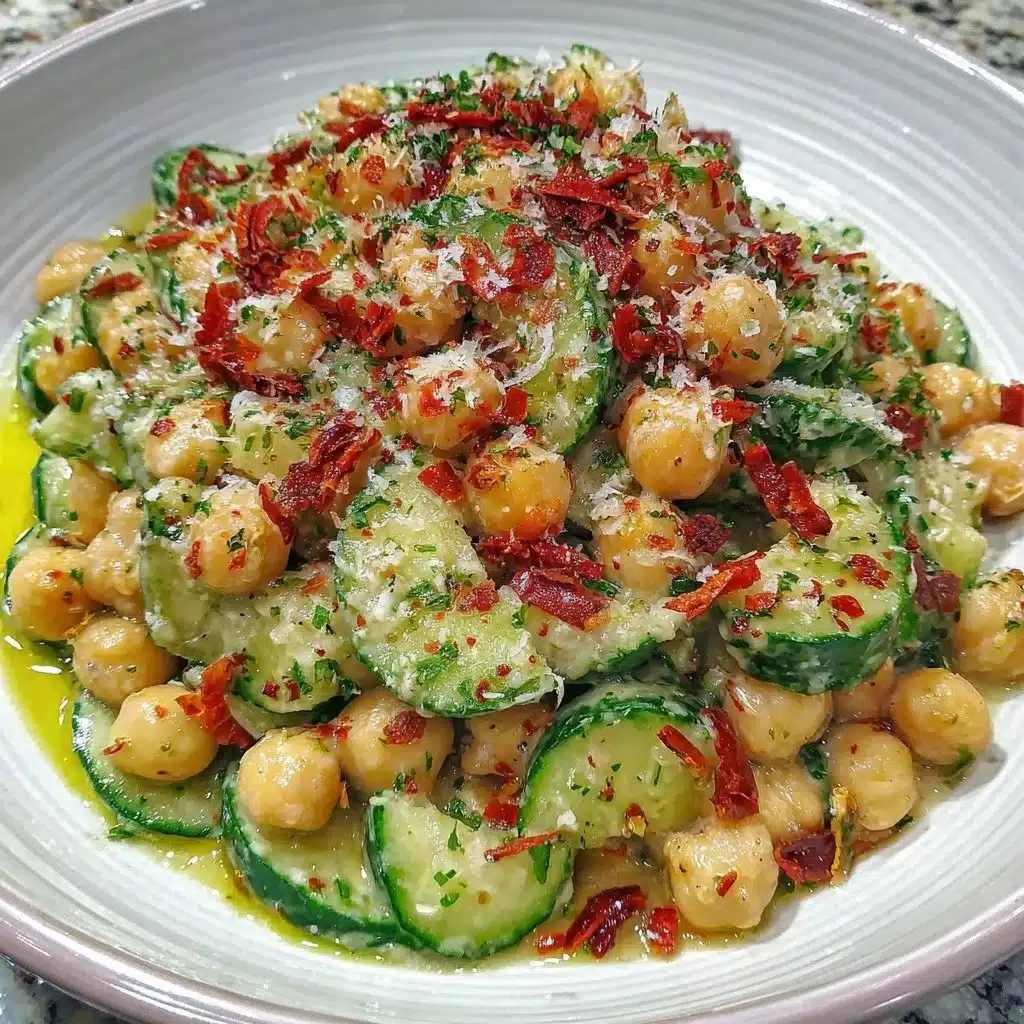 Mediterranean Chickpea Cucumber Salad