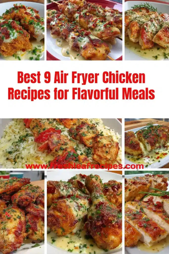 Delicious air fryer chicken dishes presented on a plate for flavorful meals.