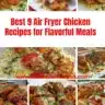 Delicious air fryer chicken dishes presented on a plate for flavorful meals.