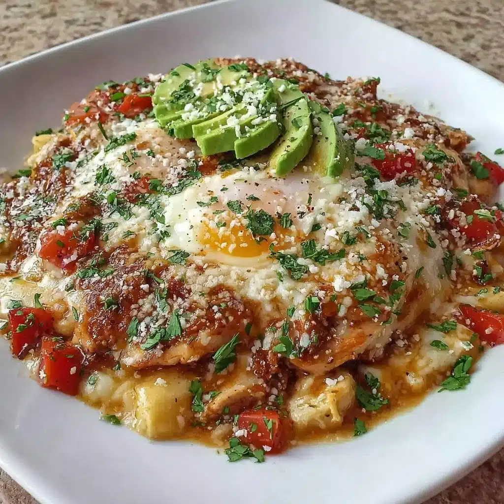 Delicious Chicken Enchilada Bowl with colorful ingredients and toppings