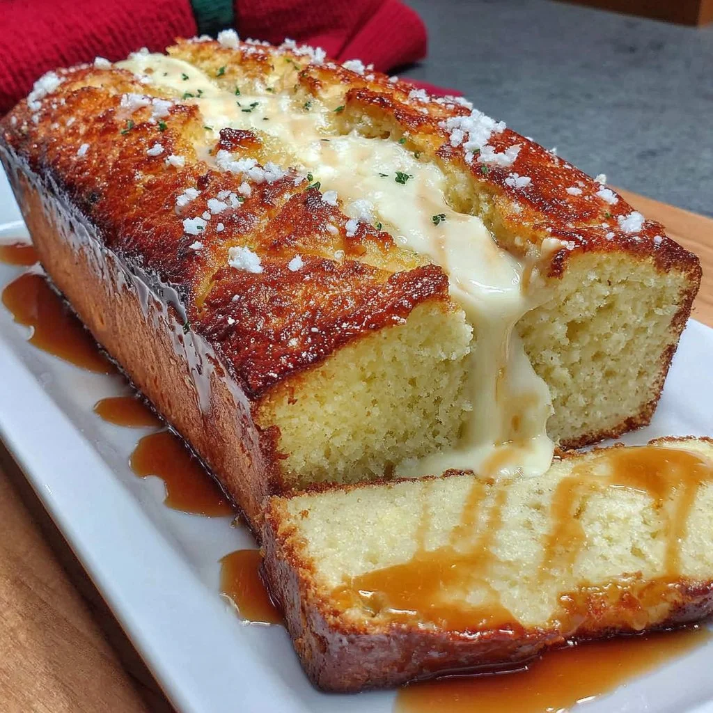 Sliced cottage cheese almond flour bread on a wooden cutting board