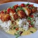 Crispy Chicken With Creamy Spicy Sauce Over Jasmin 2026 04 18 120052 1