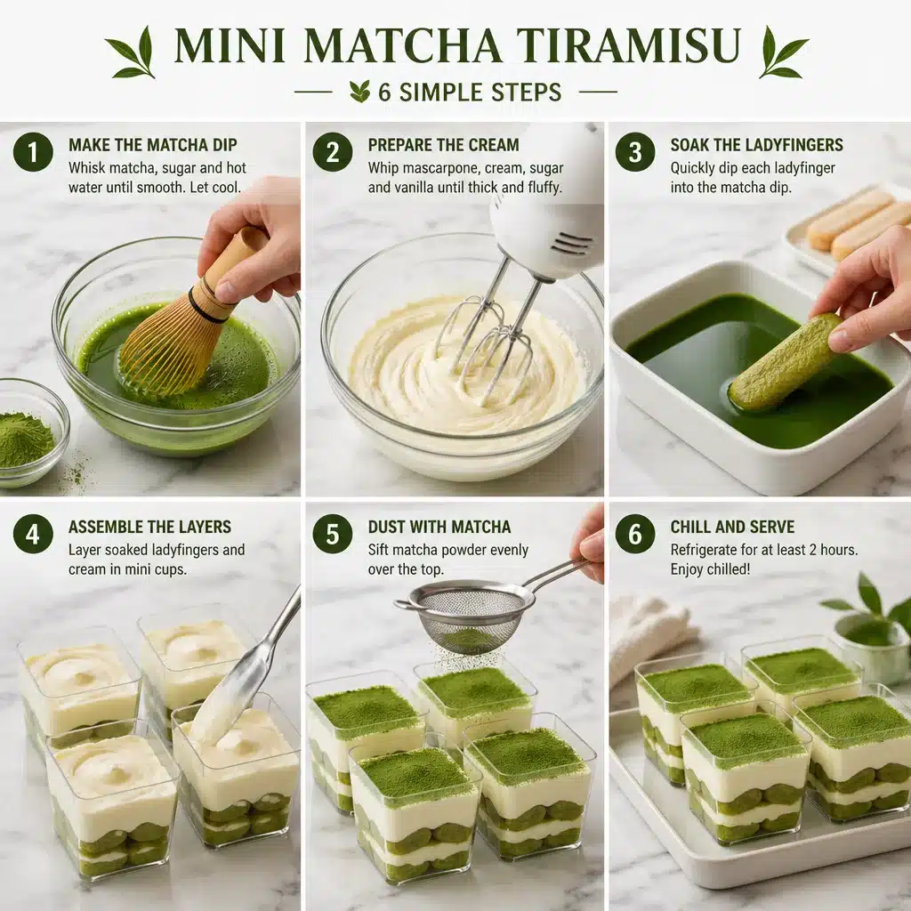 Deliciously Easy Mini Matcha Tiramisu Cups for Sweet Moments