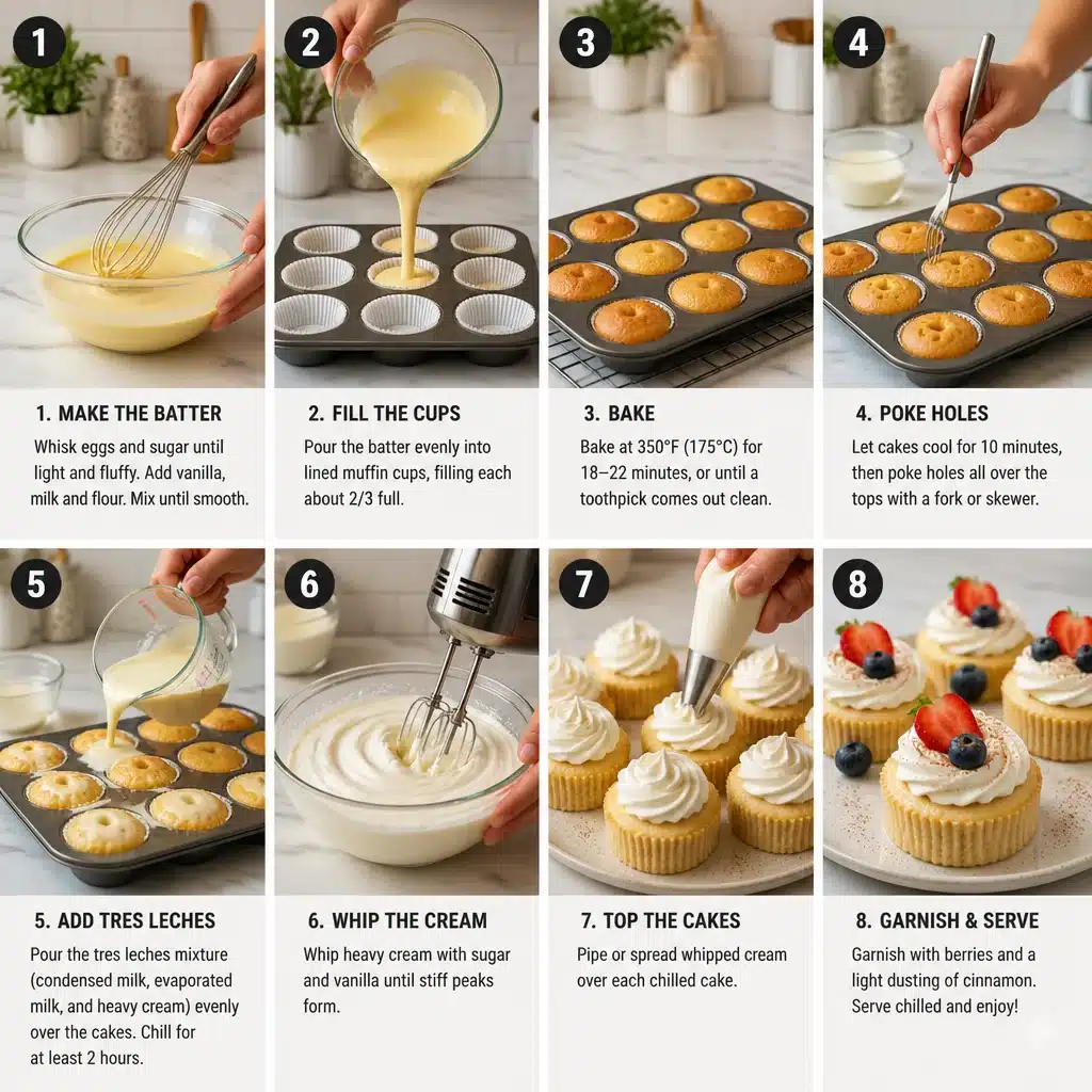 mini tres leches cake
