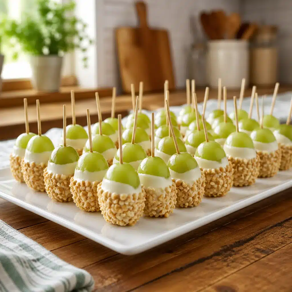 white chocolate grapes