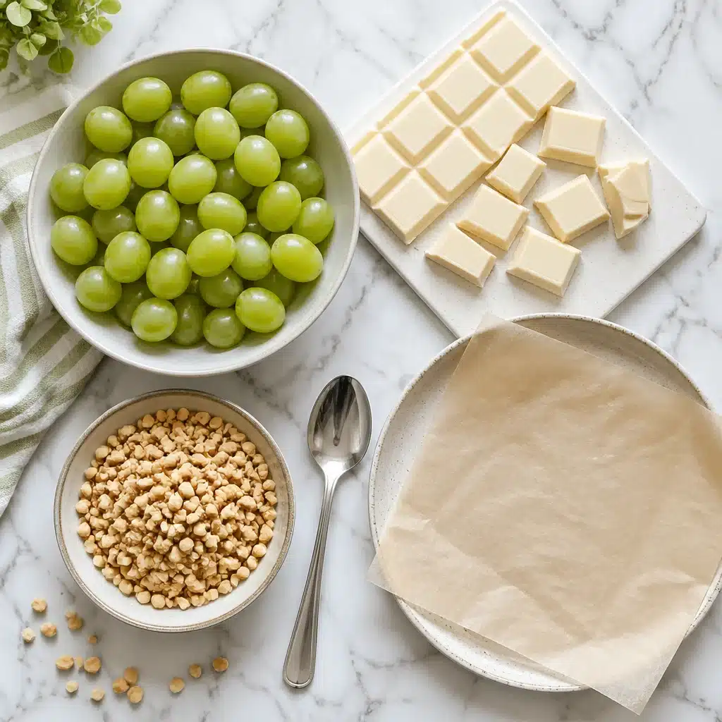 white chocolate grapes