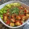Protein Power Bowl with chicken, edamame, and avocado