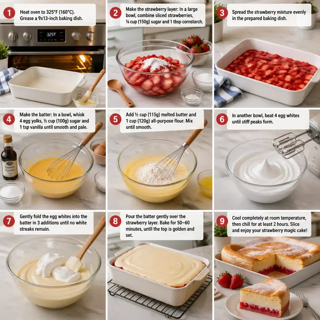 Sweet Strawberry Magic Cake That Will Delight Everyone!