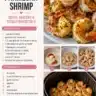 Air Fryer Garlic Parmesan Shrimp garnished with parsley on a plate
