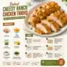 Baked cheesy ranch chicken thighs garnished and ready to serve