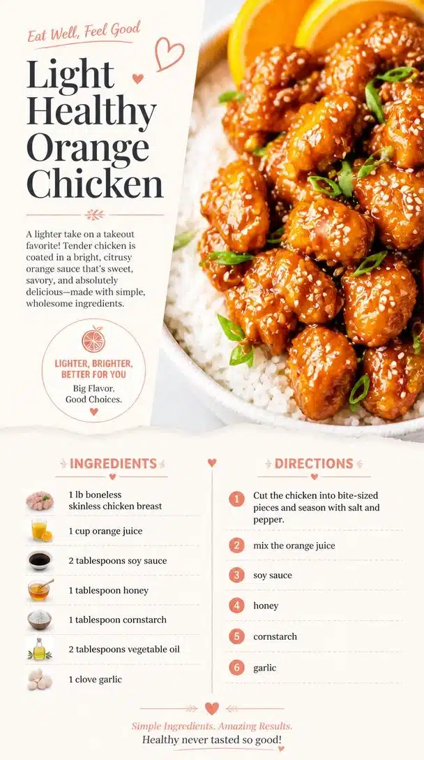 Light Healthy Orange Chicken