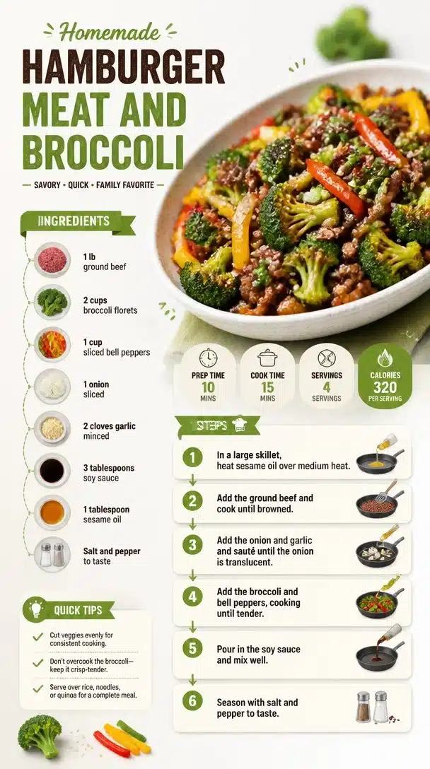 Hamburger Meat and Broccoli