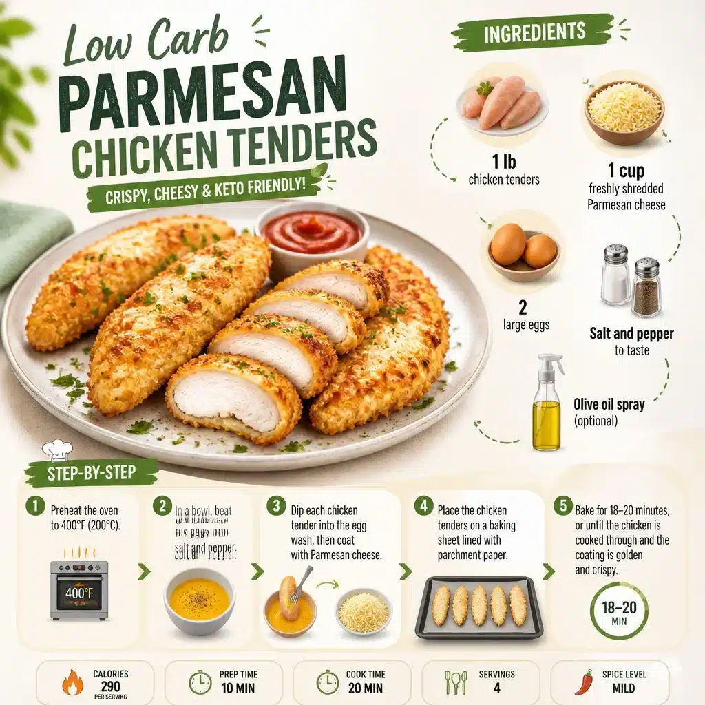 Low Carb Parmesan Chicken Tenders