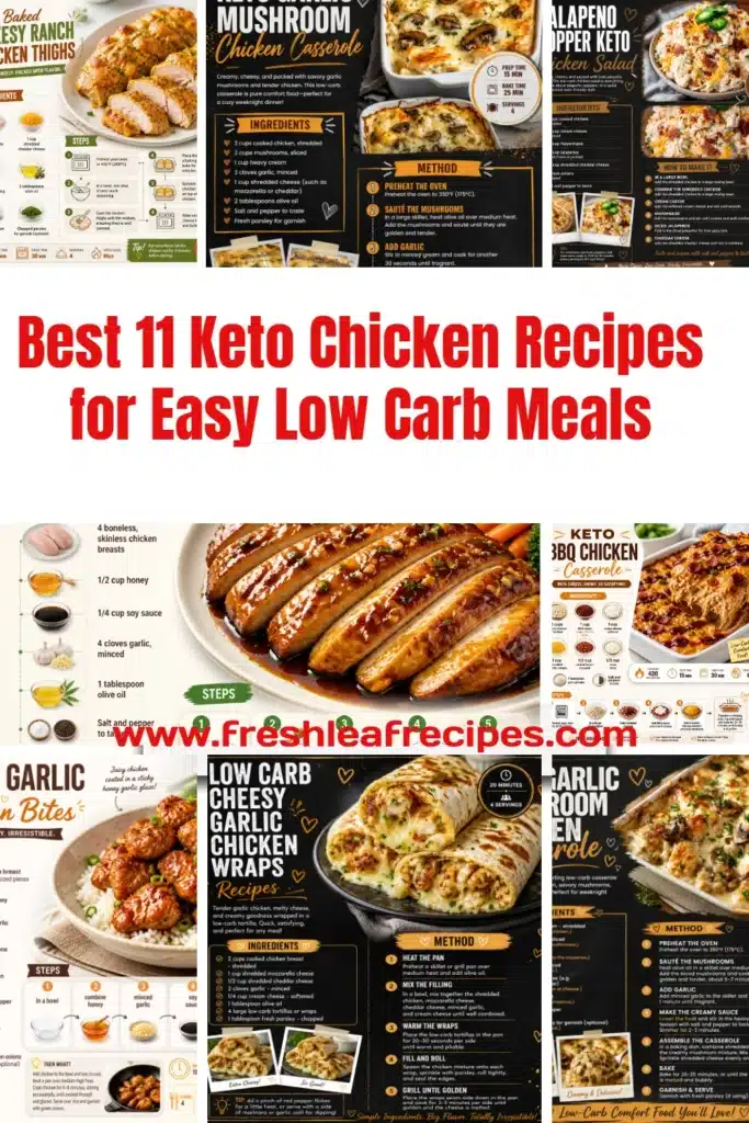 A plate of keto chicken recipe with vegetables for low carb meal preparation.