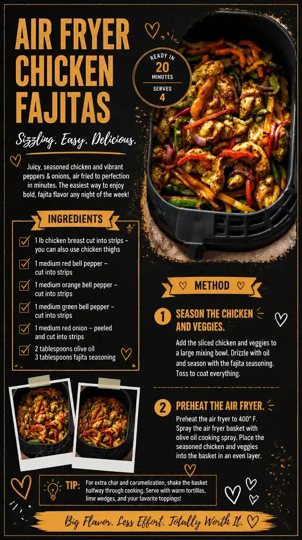 Air Fryer Chicken Fajitas