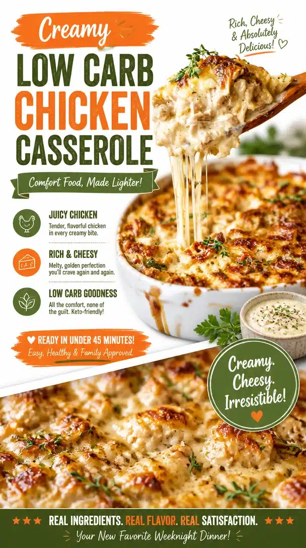 Creamy Low Carb Chicken Casserole