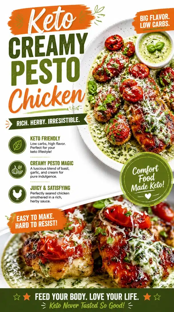 Keto Creamy Pesto Chicken