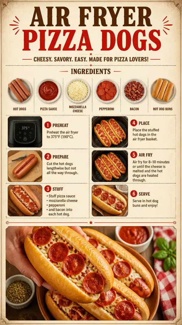 Air Fryer Pizza Dogs