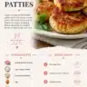 Delicious cottage cheese chicken patties served with vegetables in a cozy setting.