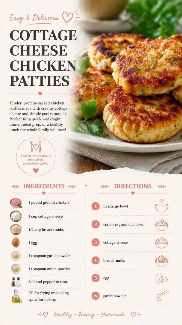 Delicious cottage cheese chicken patties served with vegetables in a cozy setting.
